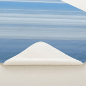 ブルースカイブルーとホワイトストライプ シェルパブランケット (3/4)