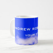 ブルースカイプレインミニマエレガントリストシンプル コーヒーマグカップ (正面左)