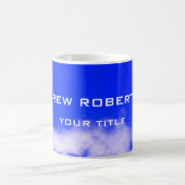 ブルースカイプレインミニマエレガントリストシンプル コーヒーマグカップ (中央)