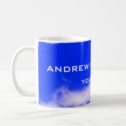 ブルースカイプレインミニマエレガントリストシンプル コーヒーマグカップ (左)