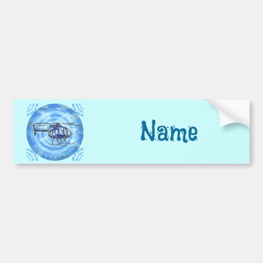 ブルースカイヘリコプターバンパーステッカー バンパーステッカー (正面)