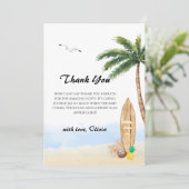 ブルースカイベビーオンボードビーチサーフベビーシャワー サンキューカード (スタンド正面)