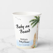 ブルースカイベビーオンボードビーチサーフベビーシャワー 紙コップ (裏面)