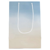 ブルースカイベージュサンドグラデーションウォーター色 ミディアムペーパーバッグ (裏面)