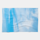 ブルースカイホワイトクラウドエレガントカスタムテンプレート キッチンタオル (横)