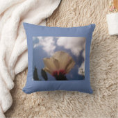 ブルースカイホワイトローズ クッション (ブランケット)