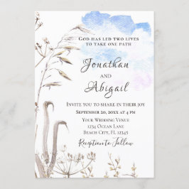 ブルースカイボタニカルガーデンカジュアルクリスチャン結婚ズ 招待状