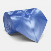 ブルースカイミルキーホワイトクラウド抽象芸術パターン ネクタイ (ロール)