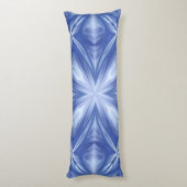 ブルースカイミルキーホワイトクラウド抽象芸術パターン ボディピロー (裏面 (縦))