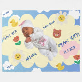 ブルースカイメローナヘノクベビーブランケット フリースブランケット (正面(横))