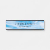 ブルースカイモダンクシンプルロエレガントテンプレート サインプレート (正面)