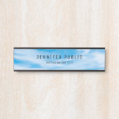 ブルースカイモダンクシンプルロエレガントテンプレート サインプレート (正面)