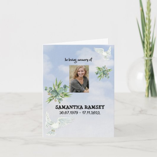 ブルースカイモダンー追悼カード 案内状 (正面)