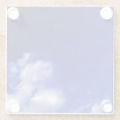 ブルースカイユニークシックモダンミニマル ガラスコースター (裏面)