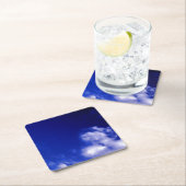 ブルースカイユニークシックモダンミニマル スクエアペーパーコースター (インサイチュ)