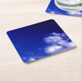 ブルースカイユニークシックモダンミニマル スクエアペーパーコースター (アングル)