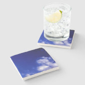 ブルースカイユニークシックモダンミニマル ストーンコースター (横)