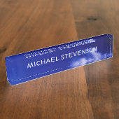 ブルースカイユニークシックモダンミニマル デスクネームプレート (側面)