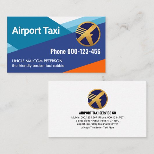 ブルースカイランウェイズエアポートタクシー 名刺 (正面/裏面)