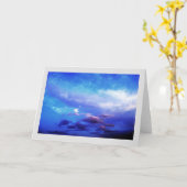 ブルースカイランドスケープ写真アート カード (黄色い花)