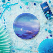 ブルースカイランドスケープ写真アート ペーパープレート (パーティー)