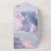 ブルースカイロマンチックすべてワンウェディング招待 オールインワン招待状 (外側)