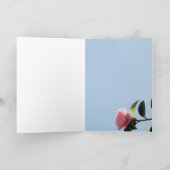 ブルースカイ付きピンクローズサンキューカード サンキューカード (内部)