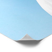 ブルースカイ写真下の熱帯性ヤシの木 ポスター (角)