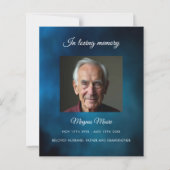 ブルースカイ写真葬式プログラムカード (正面)