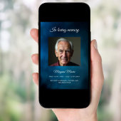 ブルースカイ写真葬式プログラムカード 招待状