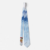 ブルースカイ冬とサンタ・タイの雪片 ネクタイ (裏面)