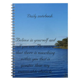 ブルースカイ夏の湖の写真(毎日) ノートブック