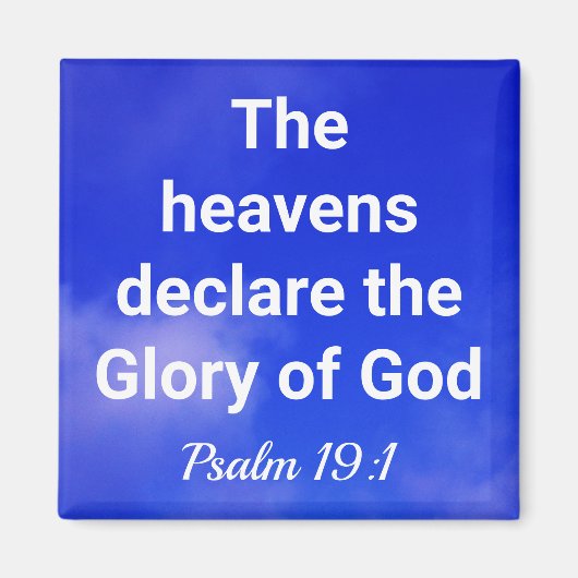 ブルースカイ天国が神の栄光を宣言 マグネット (正面)