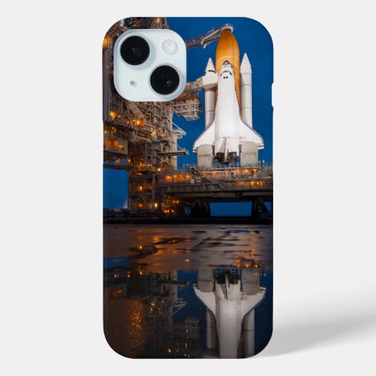 ブルースカイ宇宙シャトルアトランティス打ち上げ Case-Mate iPhoneケース (裏面)
