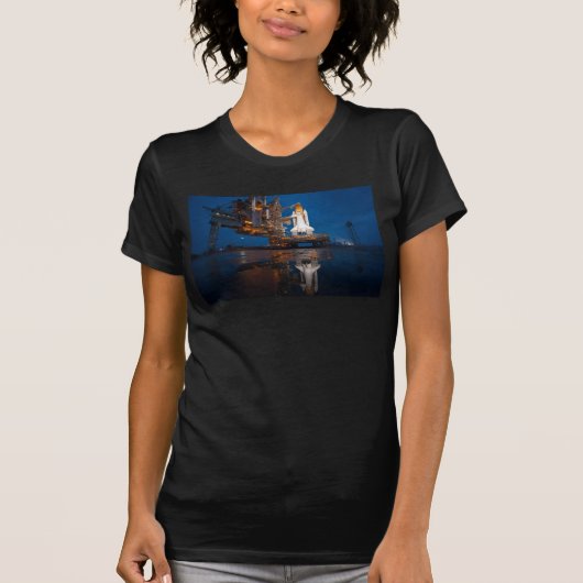 ブルースカイ宇宙シャトルアトランティス打ち上げ Tシャツ (正面)