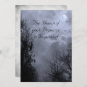 ブルースカイ幽霊のよく出るウィズラヴェンス結婚式招待状 招待状 (正面/裏面)