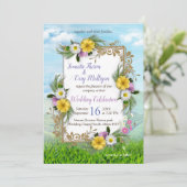 ブルースカイ招待状に野草 招待状 (スタンド正面)