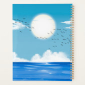 ブルースカイ日当たりの良い熱帯ビーチ プランナー手帳 (裏面)