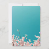 ブルースカイ桜花の花春赤ちゃんシャワー 招待状 (裏面)
