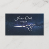 ブルースカイ王室のプシのヘアスタイリスト銀鋏 名刺 (正面)