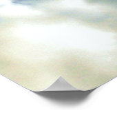 ブルースカイ白い雲の自由やる気を起こさせるポスター ポスター (角)