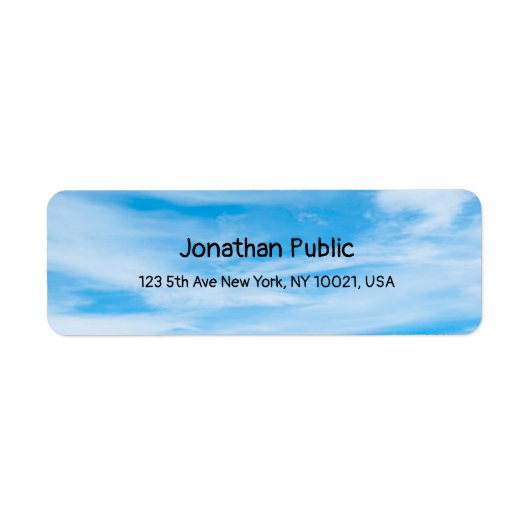 ブルースカイ白雲書道エレガントテンプレート ラベル (正面)