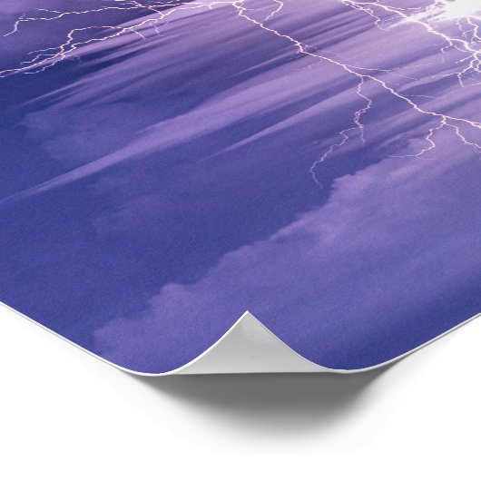 ブルースカイ稲妻感動的セレニティ引用文 ポスター (角)