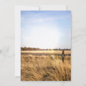 ブルースカイ素朴カントリーフィールドバ結婚ンズ 招待状 (裏面)