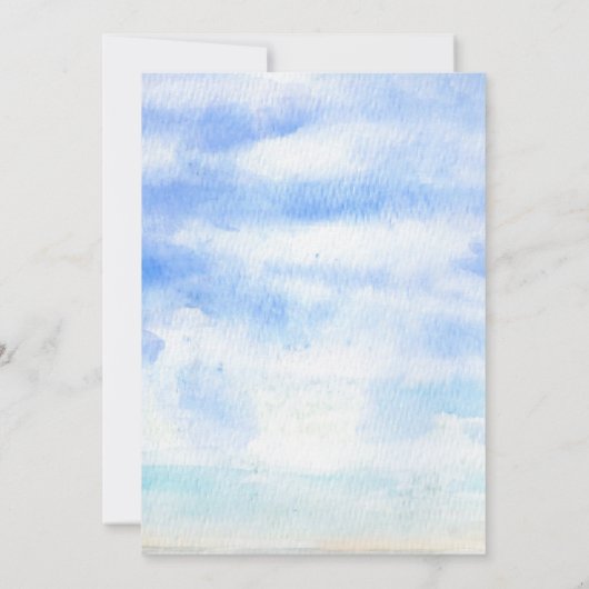 ブルースカイ結婚式招待状 招待状 (裏面)