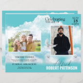 ブルースカイ葬儀プログラムテンプレート (正面/裏面)