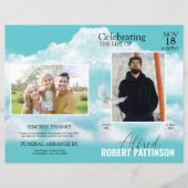 ブルースカイ葬儀プログラムテンプレート (正面)