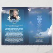 ブルースカイ葬儀プログラムテンプレート (裏面)