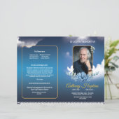 ブルースカイ葬儀プログラムテンプレート (スタンド正面)