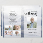 ブルースカイ葬儀プログラムテンプレート (正面/裏面)